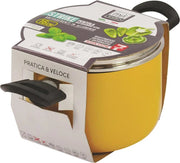 CASSERUOLA STRIKE ANTIADERETE IN ALLUMINIO E ANTIGRAFFIO CON COPERCHIO IN VETRO D.16CM ASSORTITO