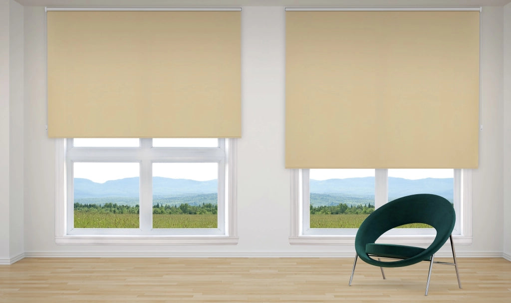 VIEWTEX Tenda a rullo traslucida L2000 Madreperla Arancione 150 X 190cm - Made in Europe - 5 anni di garanzia