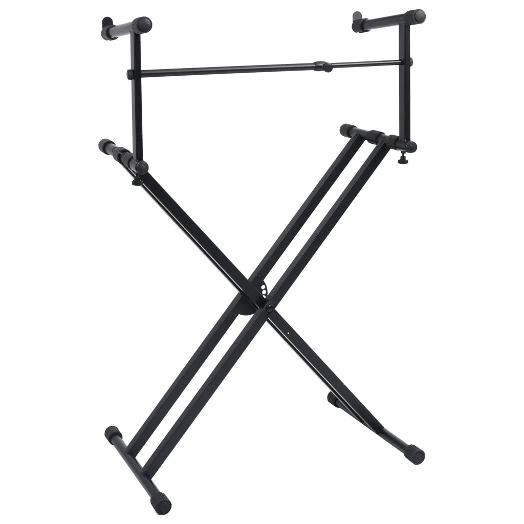 Supporto per Tastiera Musicale a Doppia Staffa a X Nero CFW4518566