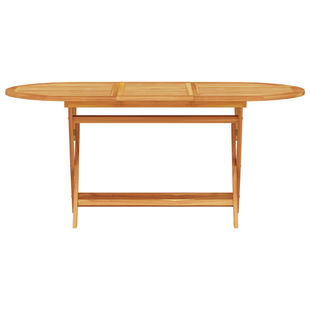 Set pranzo da giardino 7 pezzi in legno massello di acacia