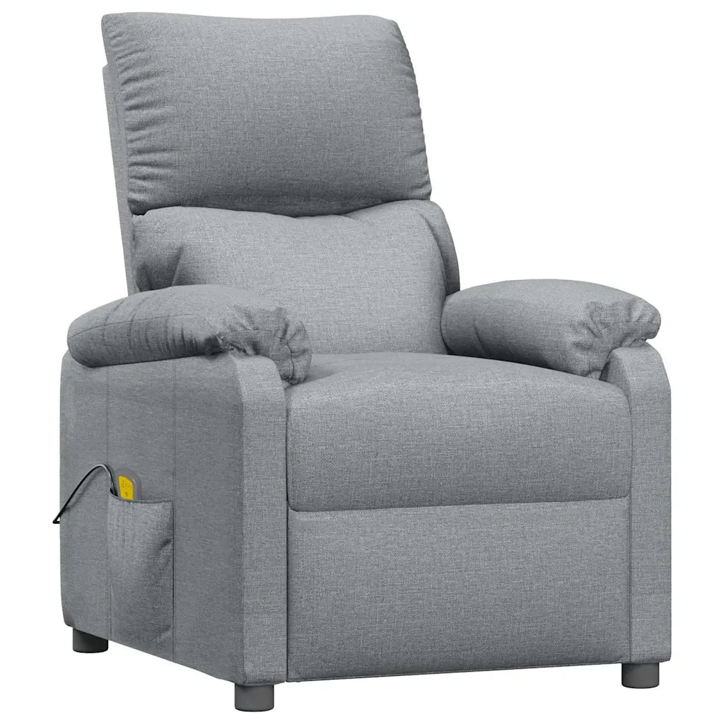 Divano Sedia-Poltrona Massaggiante in Tessuto Grigio Chiaro 755580