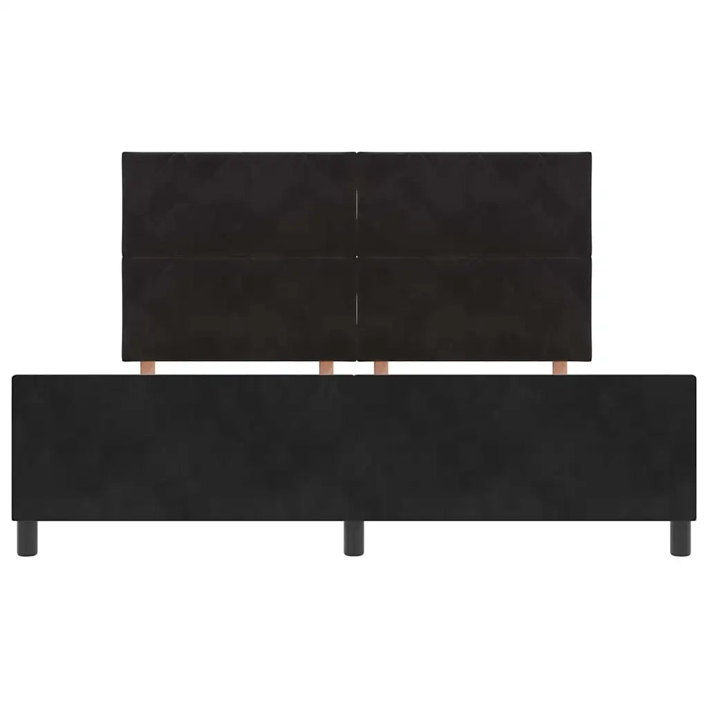 Letto a molle con testiera Nero 180 x 200 cm Velluto 3345025