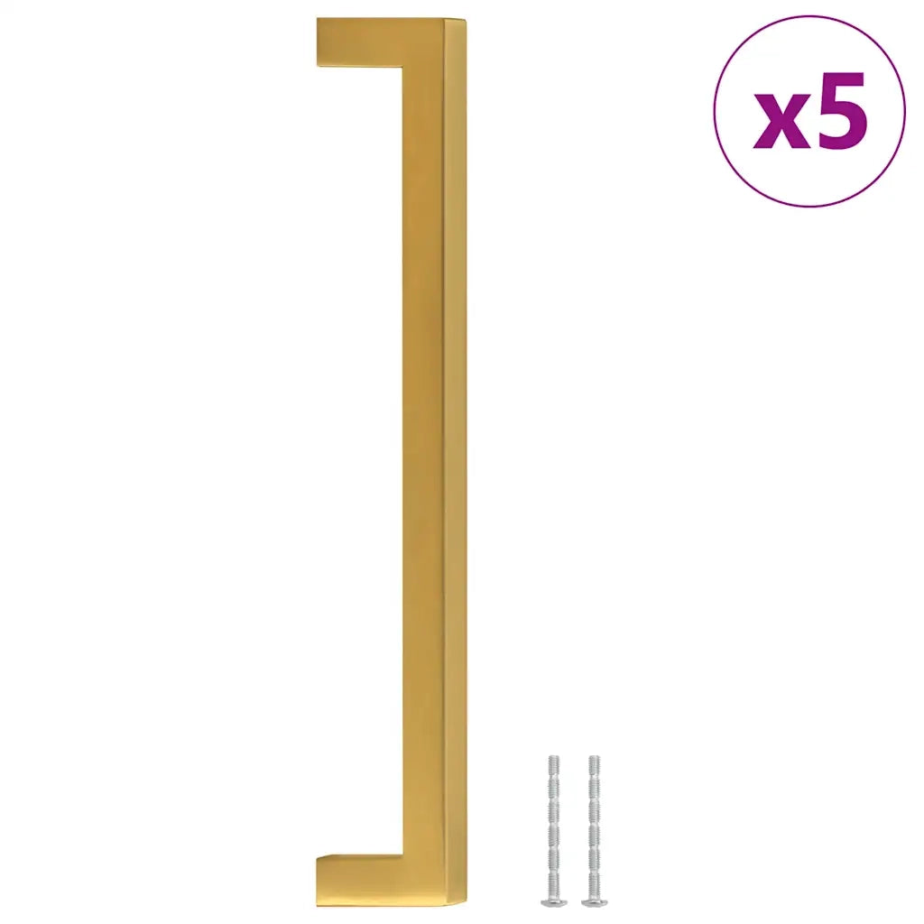 Maniglie per Mobili 5pz Oro 192mm in Acciaio Inox 155392