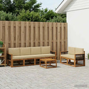 Set di divani da esterno con cuscino 6 pcs Naturale 3385014