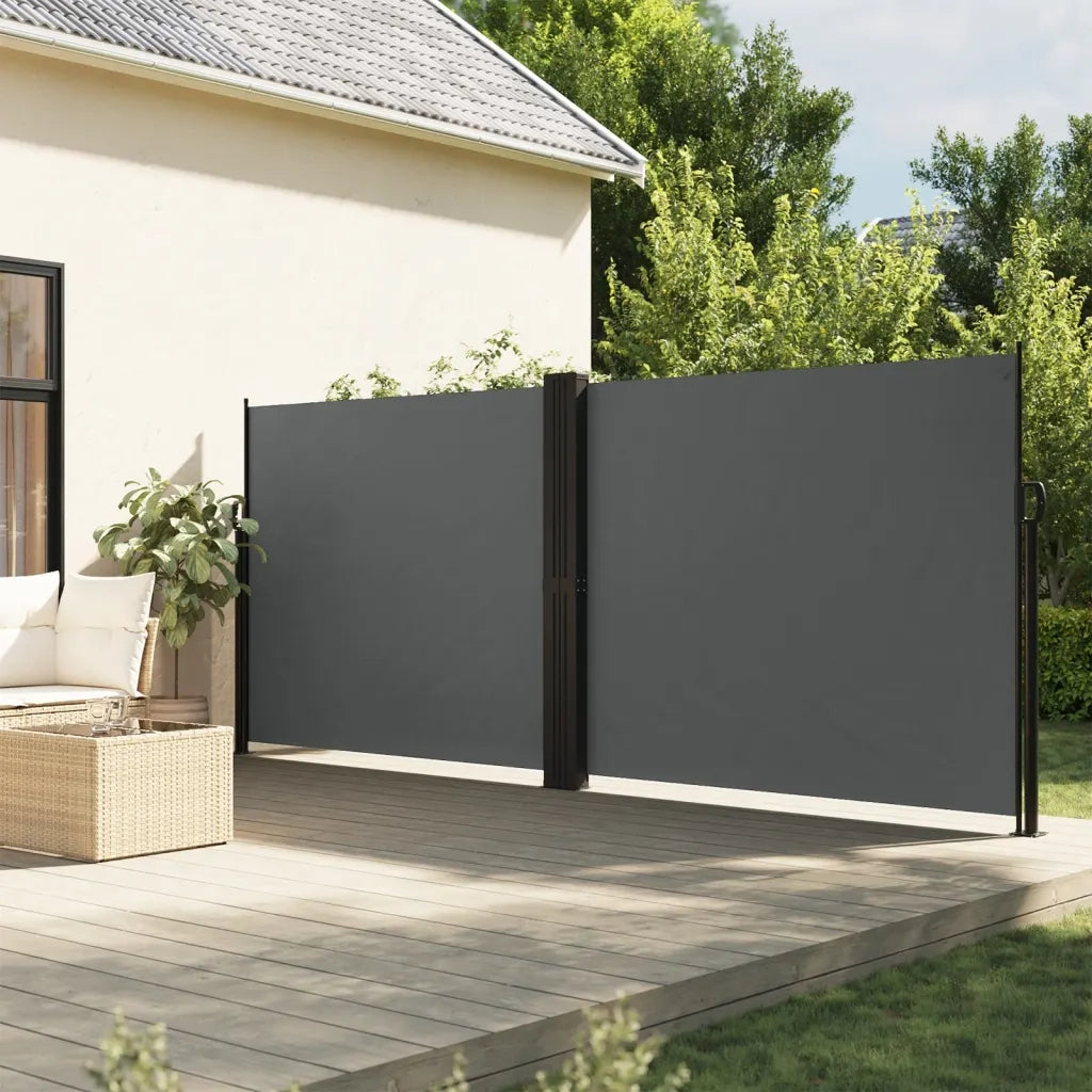 Tenda da Sole Laterale Retrattile-Tenda parasole per balcone Antracite 180x600 cm 187083