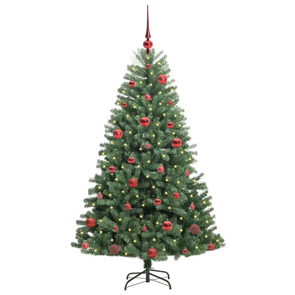 Albero di Natale | Decorazioni natalizie Artificiale con Rami Pieghevoli Verde 150 cm