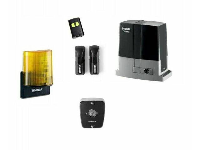 KIT AUTOMAZIONE 24VDC CANCELLI SCORREVOLI 600KG BENINCA' 959000902 KBULL624TURBO
