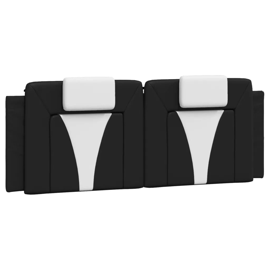 Letto Viana con Materasso Nero e Bianco 140x190 cm in Similpelle