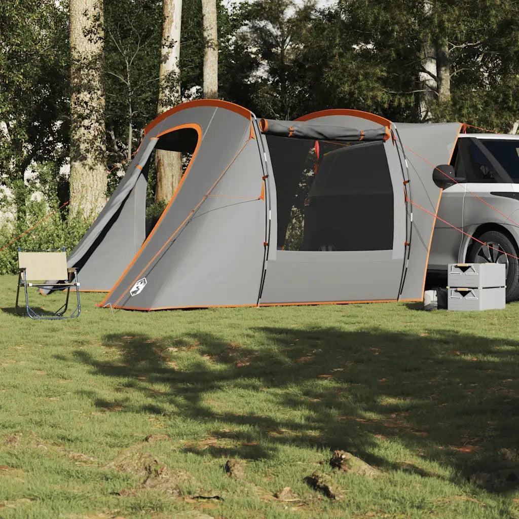 Tenda da Campeggio per Auto-Tenda per Escursionismo Grigio e Arancione Impermeabile 363537