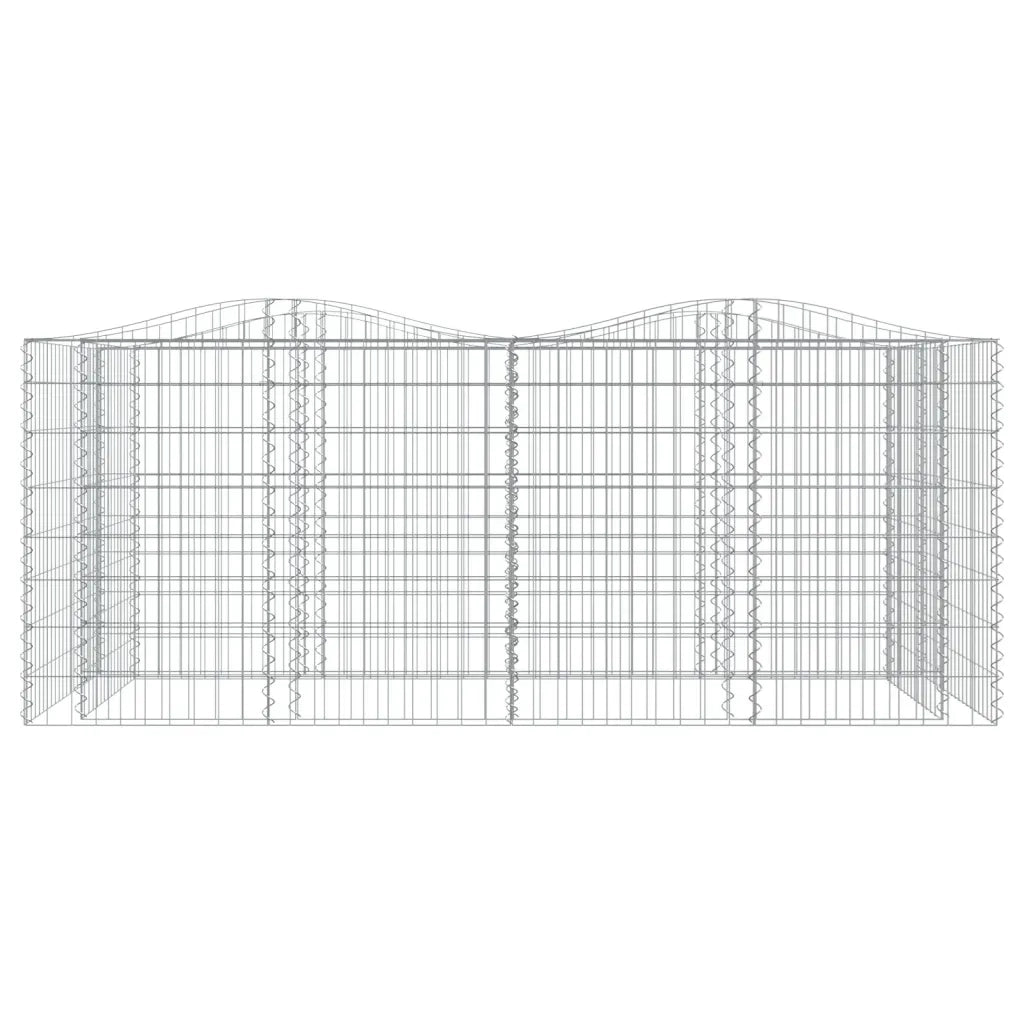 Gabbione ad Arco con Letto Rialzato 200x100x100cm Ferro Zincatocod mxl 97459