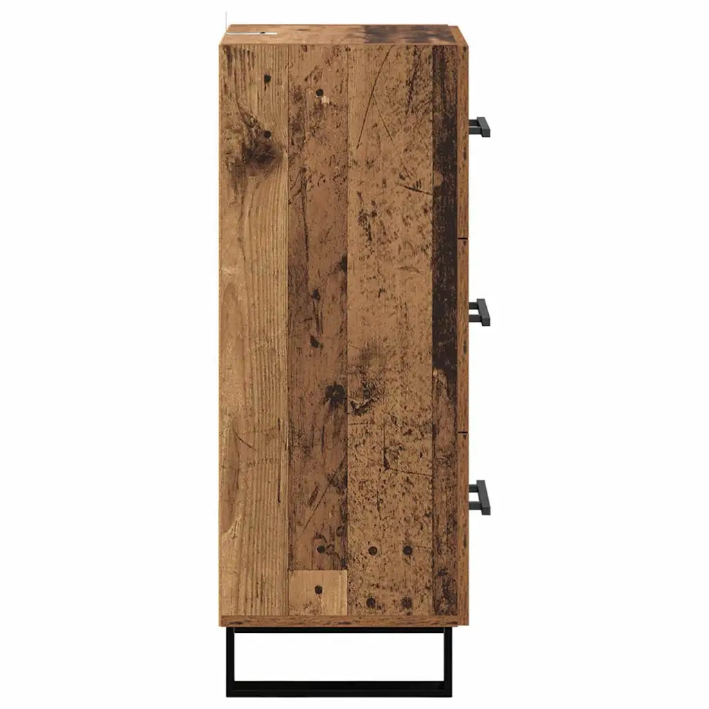 Credenza con Cassetto-Buffet-Armadio da cucina Legno vecchio 34,5 x 34 x 90 cm