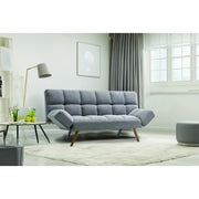 Divano con funzione letto e braccioli reclinabili Dube 181x81x86h colore grigio