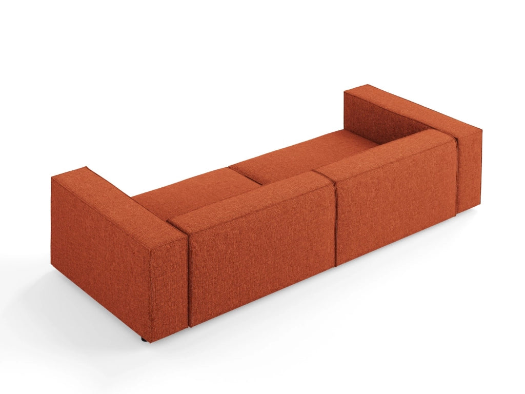 Cosmopolitan Design - Divano "Arendal" 4 posti in ciniglia terracotta 