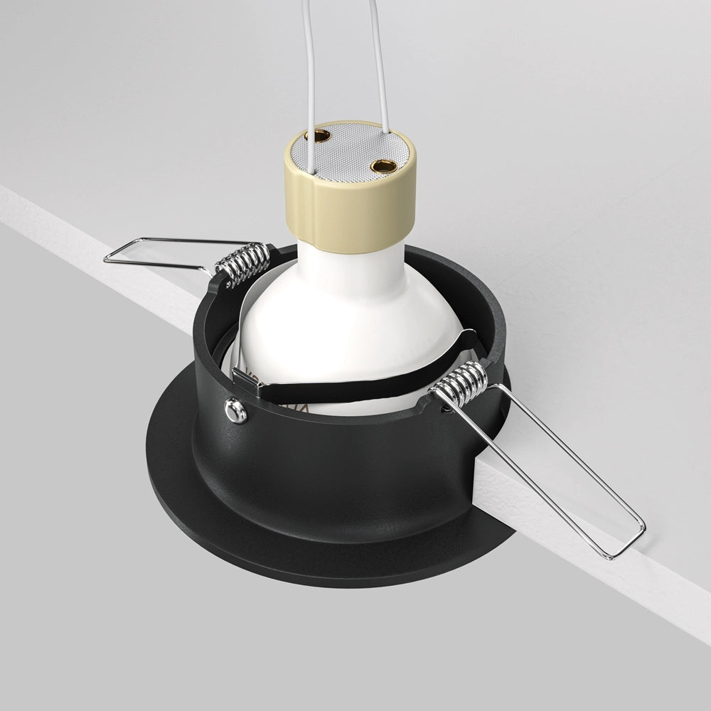 Faretto incasso Maytoni Slim DL027-2-01B nero GU10 tondo