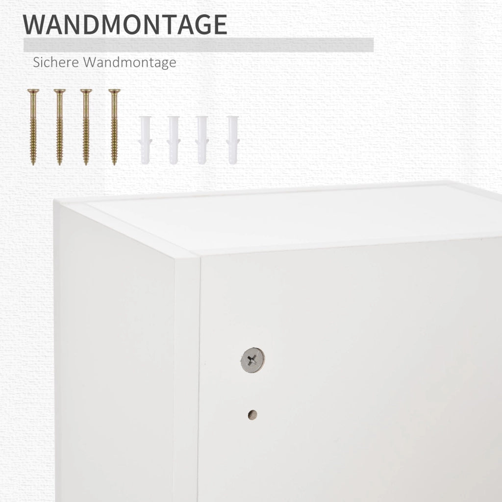 ARMADIETTO MEDICINALE A MURO 30x20x70 cm Bianco con serratura