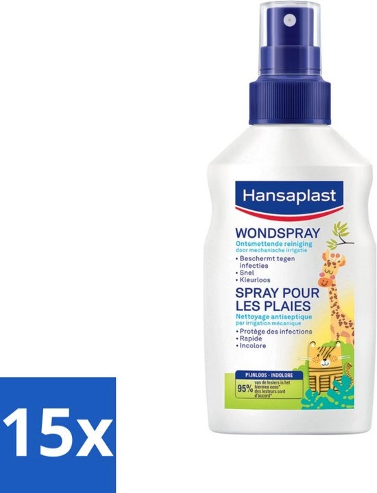 15 x Balsamo per Ferite - Rinnovamento per Bambini - Pulizia e Disinfezione per Ferite - 100 ml - Cura per Ferite dei Bambini - Pulizia e Disinfezione - Ferite da Soffio - Ferite da Taglio