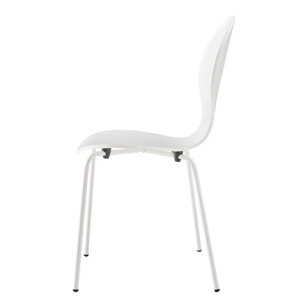 Set di 4 Sedie da Sala ETNE Impilabili - Bianco [en.casa]