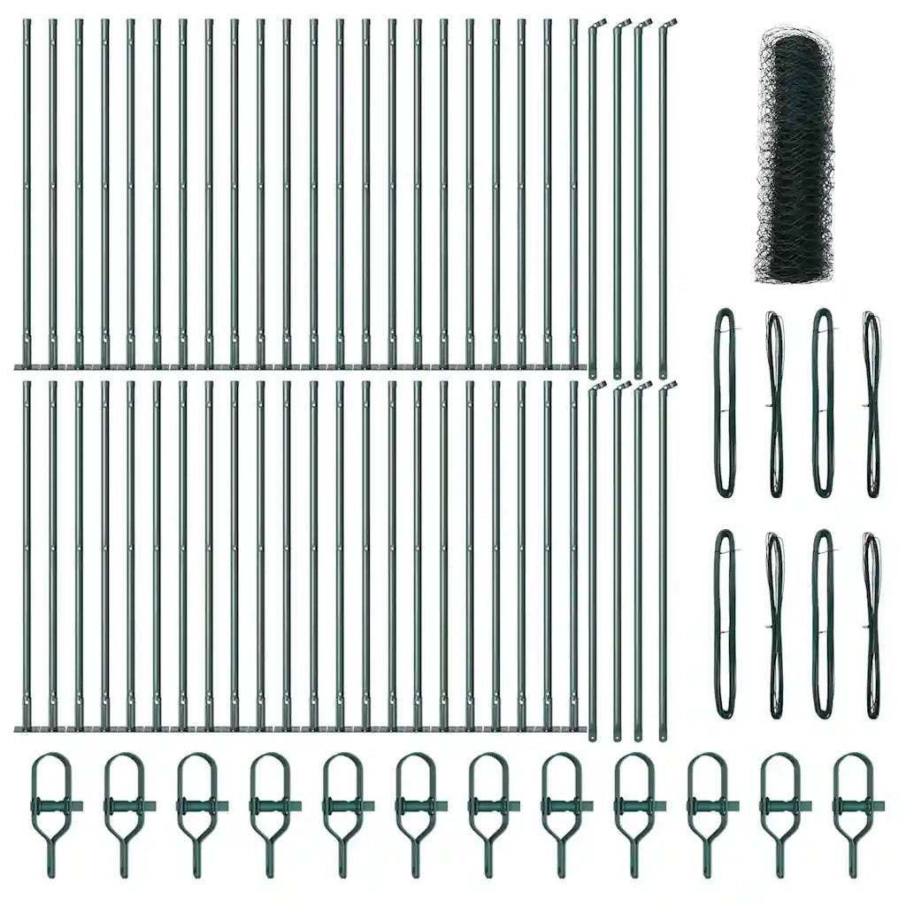 Palo della recinzione Verde 100 x 1 m (maglie da 50 mm)