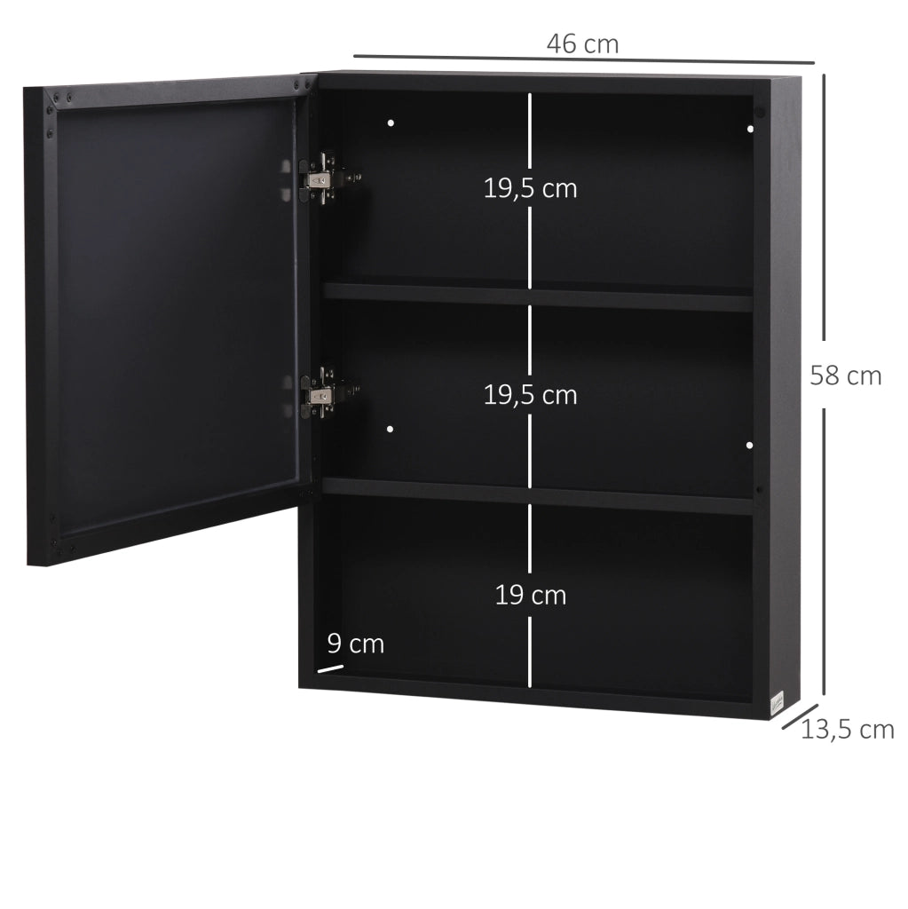 Mobile bagno sospeso con specchio e 3 ripiani