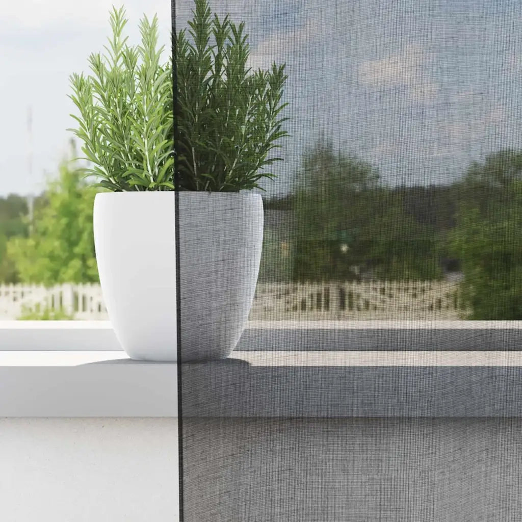 Tende in Voile con Tasche per Aste 2 pz Nero