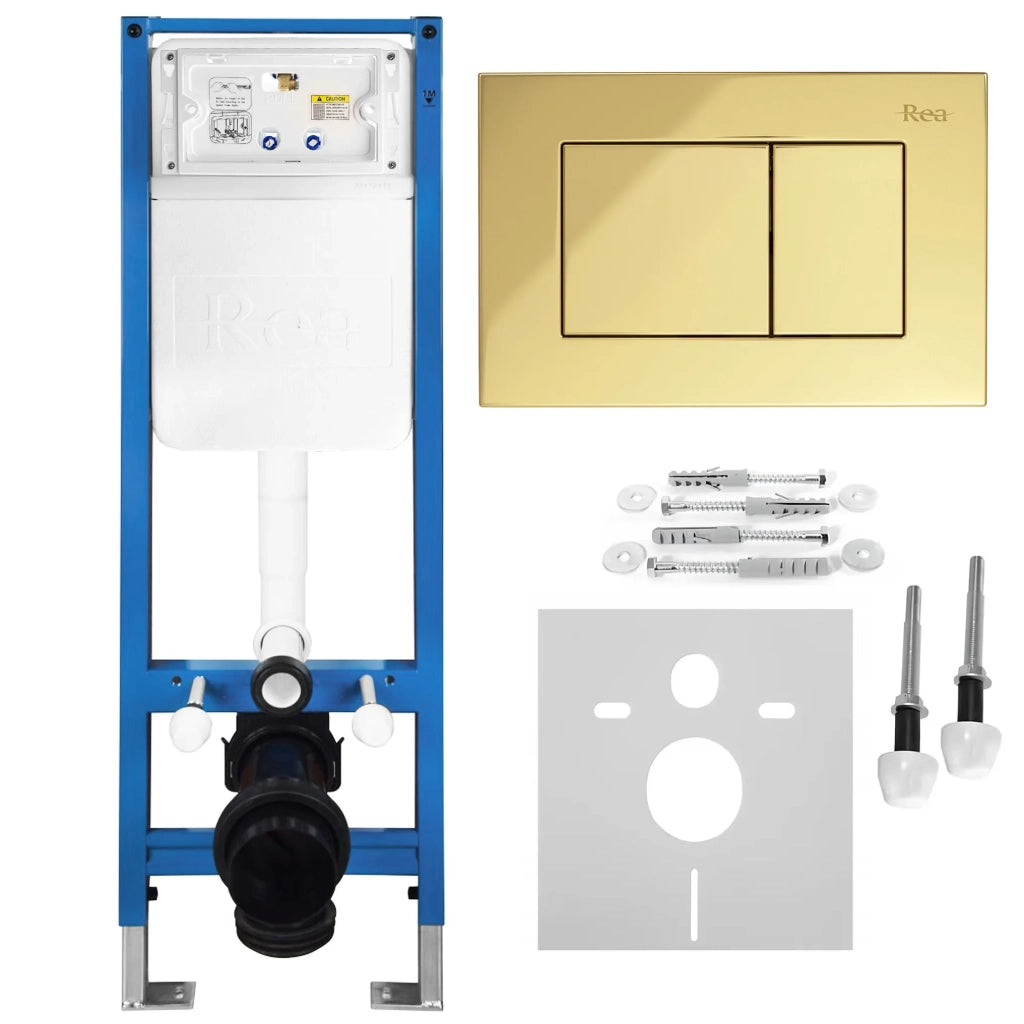 Set Telaio Da Incasso Per Wc Slim 024n Con Pulsante J Gold