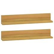 Mensole da Parete 2 pz 60x10x10 cm in Legno Massello di Teak cod mxl 33046