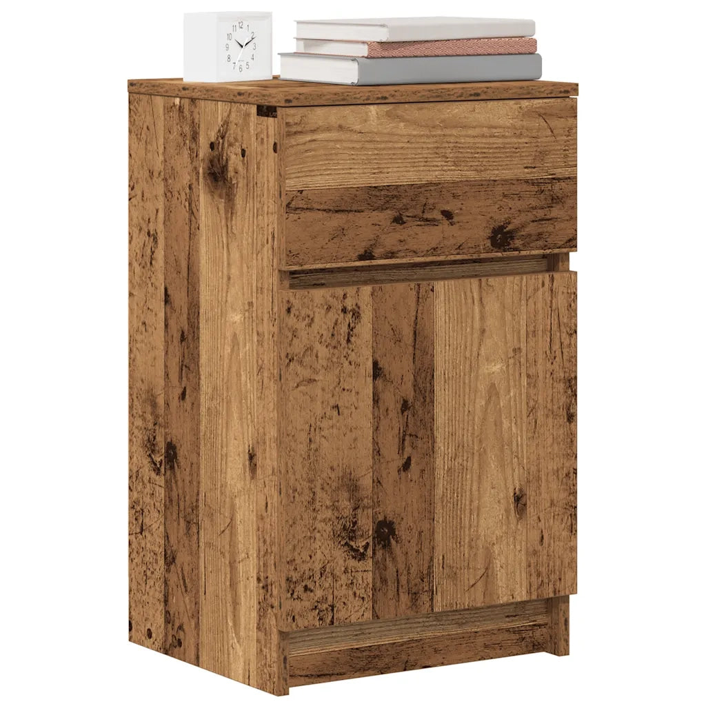 Comodino Legno Antico 39x35x65 cm in Legno Multistrato