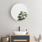 Specchio da Parete Ordona Rotondo Ø 60 cm Bianco opaco [en.casa]