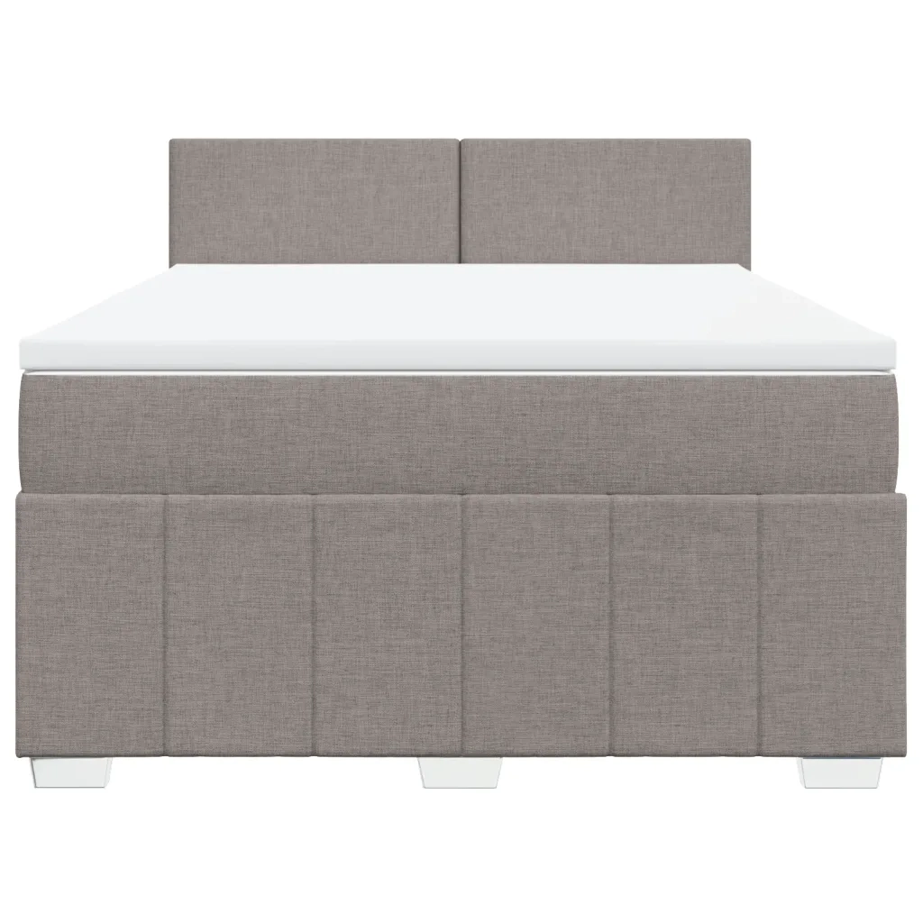 Giroletto a Molle con Materasso Tortora 140x200 cm in Tessuto