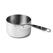 Casseruola Professionale in Acciaio 3ply Martellato un Manico 16 cm