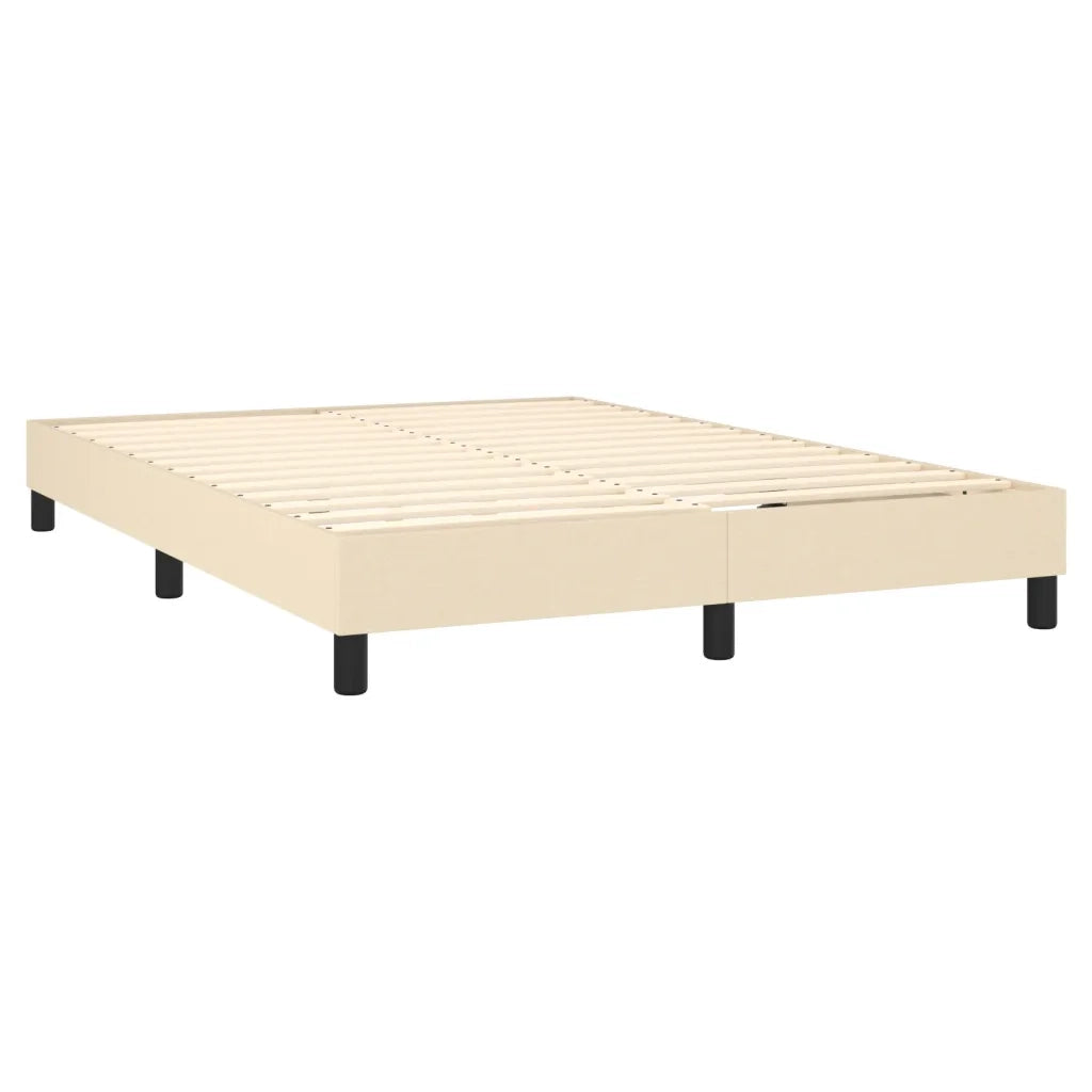 Giroletto a Molle con Materasso Crema 140x19 cm in Tessuto 3139974