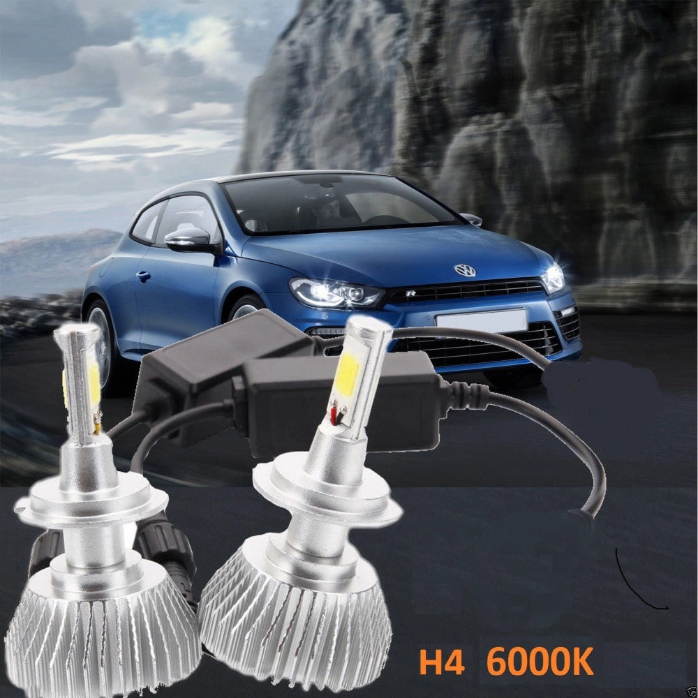Trade Shop - Kit H4 Lampade A Led Cree Full Led 2800 Lumen 6000k 20w Led Driver Luce Bianca -