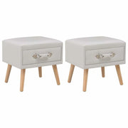 Comodino comodino cassettiera mobili per camera da letto 2 pezzi bianco 40x35x40 cm sintetico 1402055
