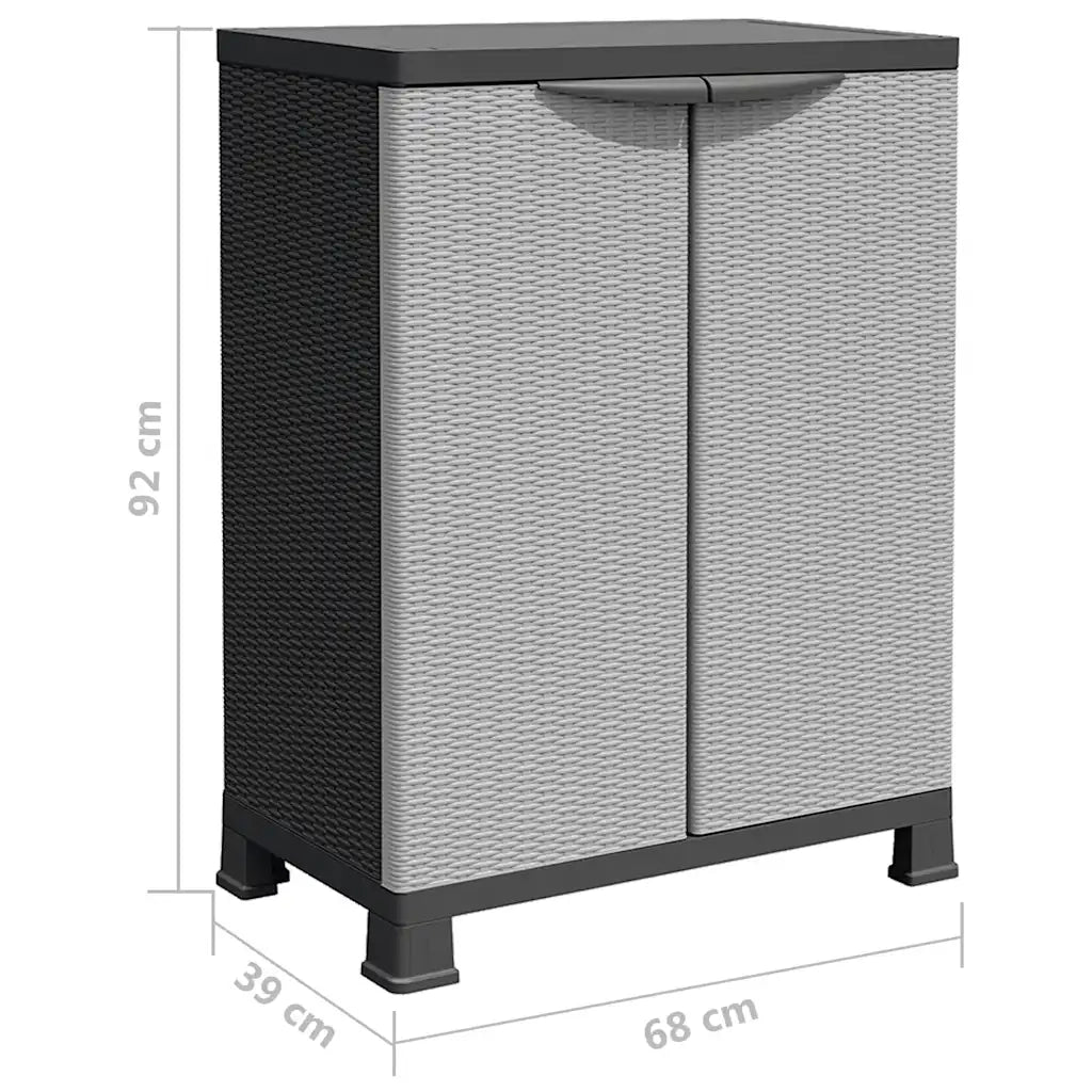 Armadietto in Plastica 68x39x92 cm Design Rattan 337898