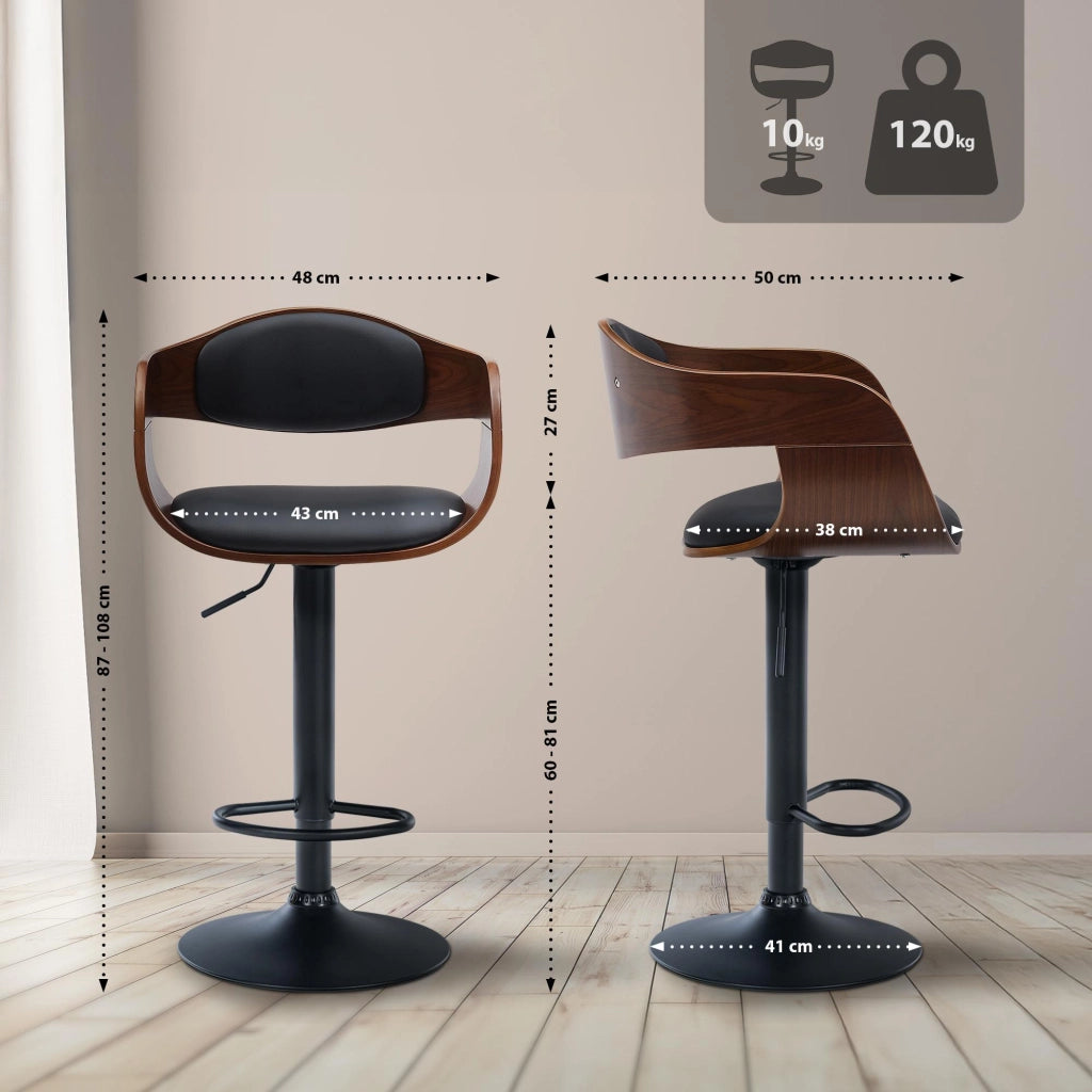 Set di 2 sgabelli da bar Kingston B in ecopelle 2