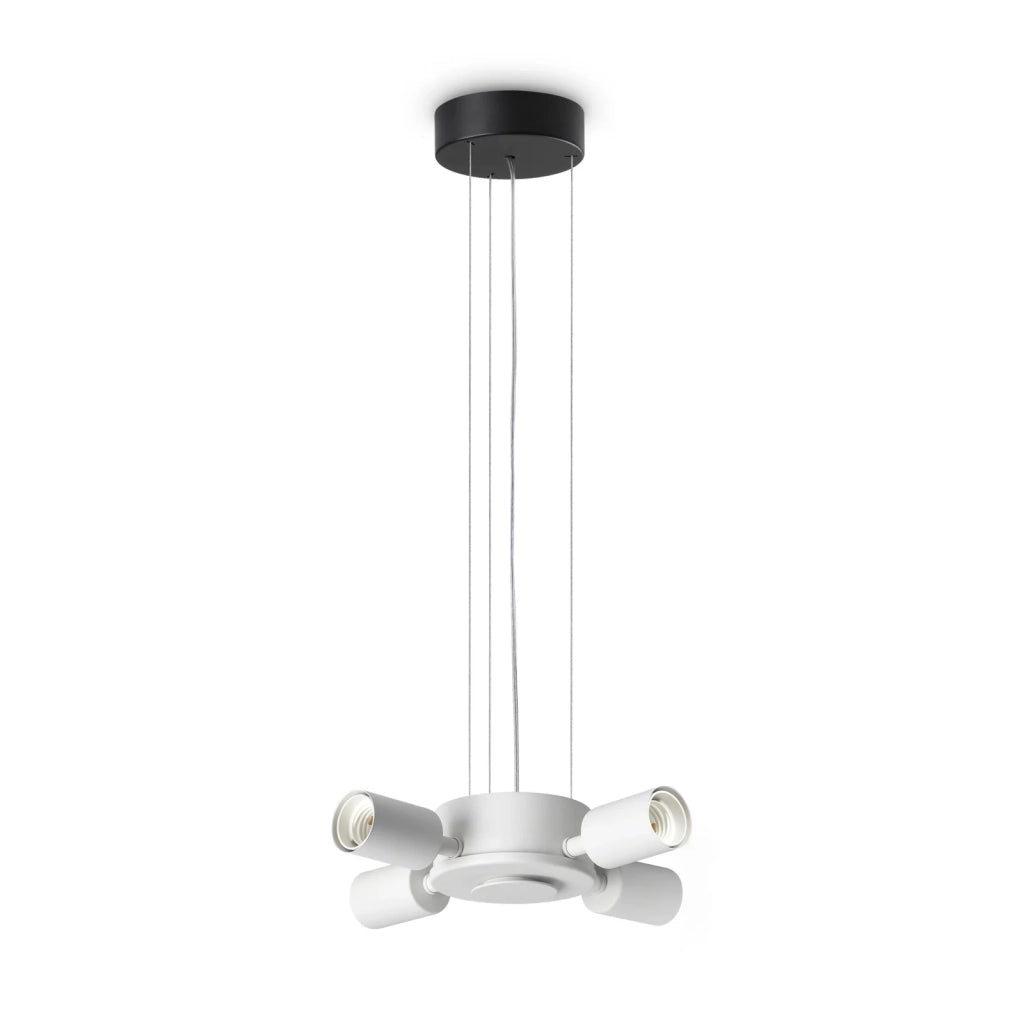 Lampadario Collezione SET 4 Luci E27 Nero Dimmerabile Ideal Lux
