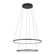 Sospensione Nowodvorski Circolo LED doppio anello nero 60cm