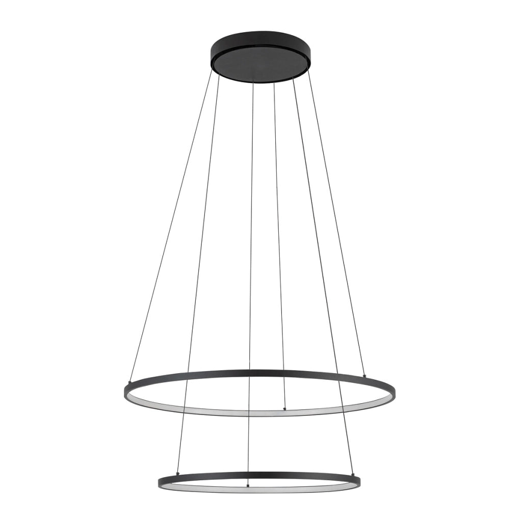 Sospensione Nowodvorski Circolo LED doppio anello nero 60cm