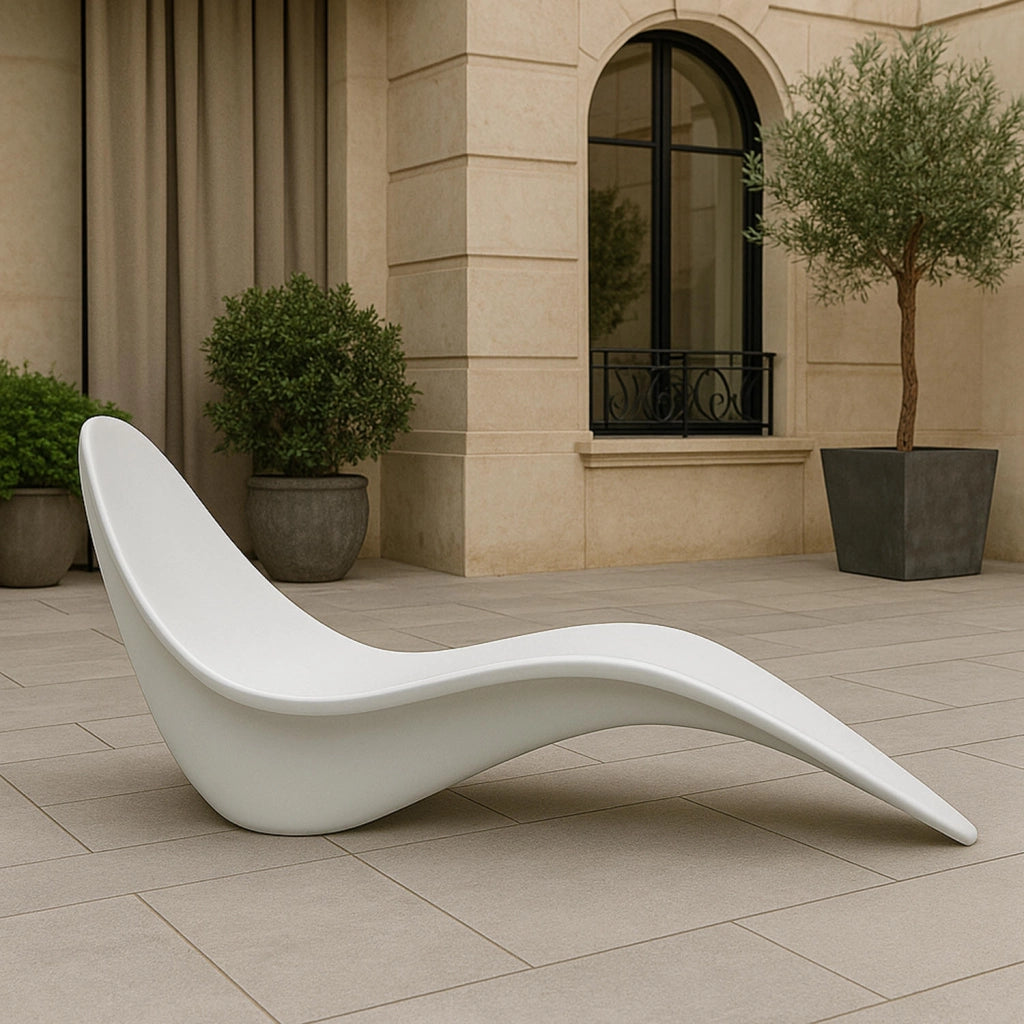 Sined Venere Chaise Longue In Vetroresina Forma Anatomica Perfetta Per Il Massimo Comfort Bianca