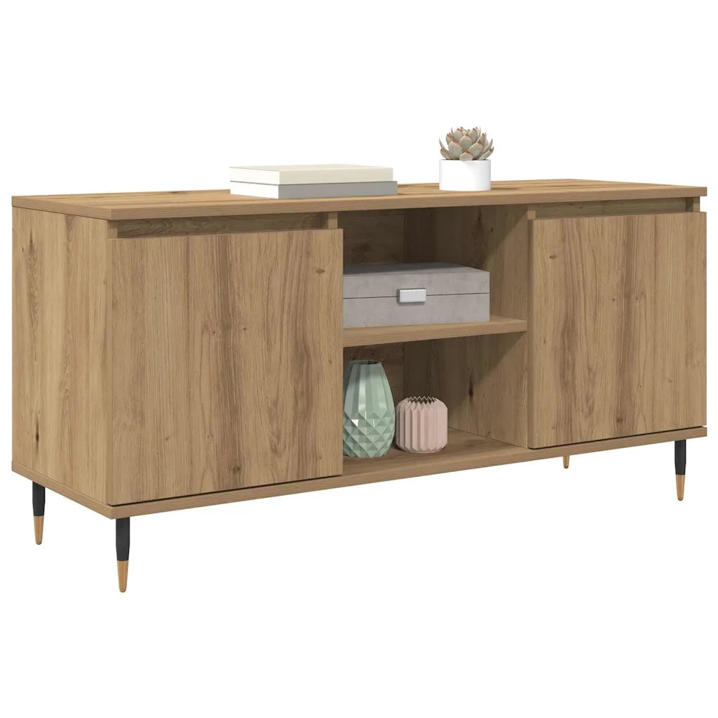 Mobile TV | Armadietto TV | Mobile Porta TV Rovere artigianale 104 x 35 x 50 cm Legno multistrato