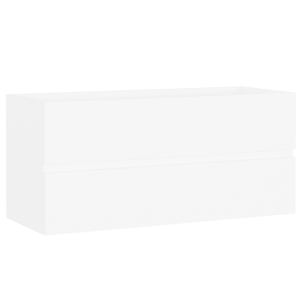 Mobile con Lavabo Integrato Bianco in Legno Multistrato
