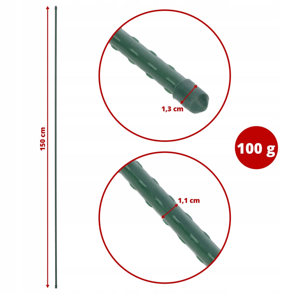Pali di supporto per piante di pomodoro KADAX, 120 + 150 cm, 11 mm, 20 pezzi