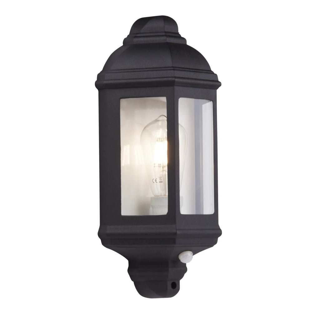 Applique Vintage-Decò Maine Alluminio Bianco Vetro Nero 1 Luce E27
