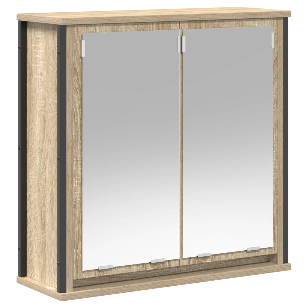 Set di mobili da bagno 5 pezzi in legno ingegnerizzato rovere Sonoma
