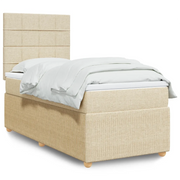 Giroletto a Molle con Materasso Crema 90x190 cm in Tessuto 3291916