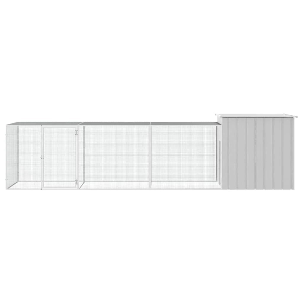 Gabbia per polli 400 x 91 x 100 cm acciaio zincato grigio 02_0041658
