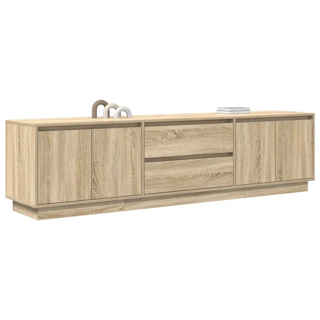 vidaXL Mobile Porta TV con Luci LED Rovere Sonoma 193,5x41x50 cm