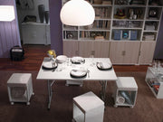Aliena, Tavolo Pieghevole 6 Posti Made in Italy, 125x75x80h cm Bianco