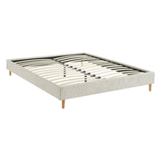 Struttura letto in velluto a coste fini con rete a doghe, 160x200cm,