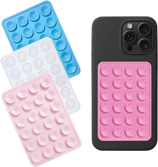 Kit di 4 tenere il telefono con cuppa adesiva in silicone - Cuppe adesive versatile per cellulari